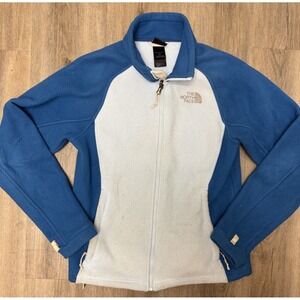 The North Face Women's Fleece Jacket Blue Full Zip S/P Petite Lightweight